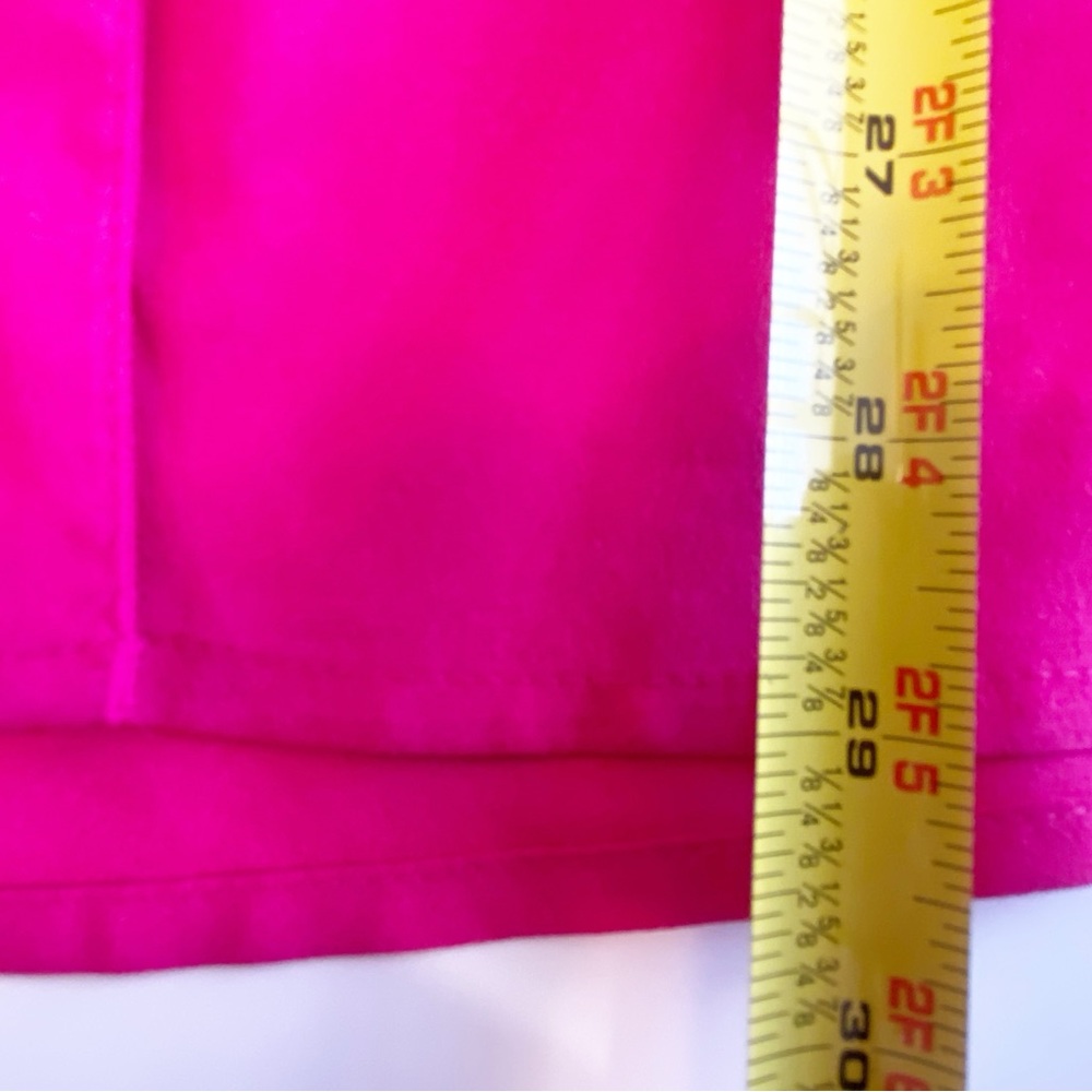 Calvin Klein Hot Pink Zip-Pocket Roll-Tab Sleeve Blouse | XL - Picture 10 of 10